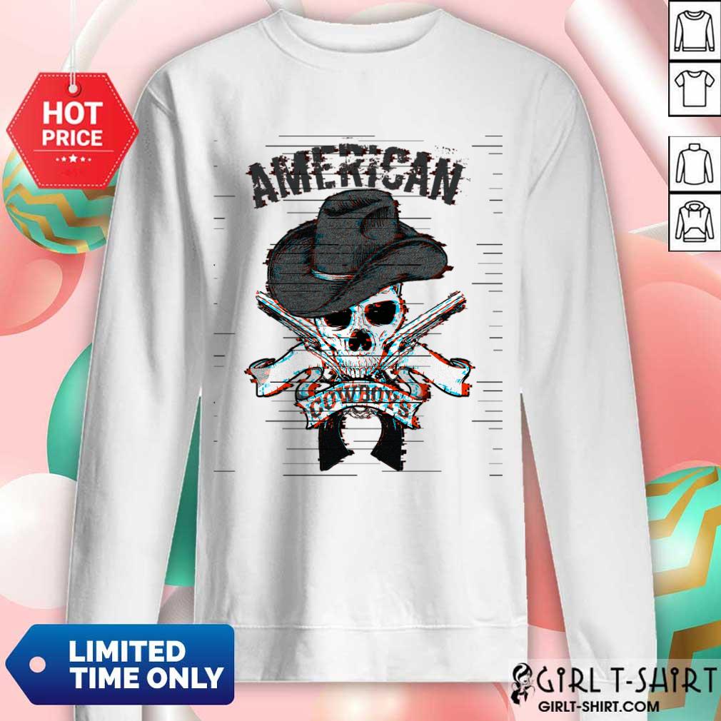 Funny American Cowboys Glitch Shirt - Image 4