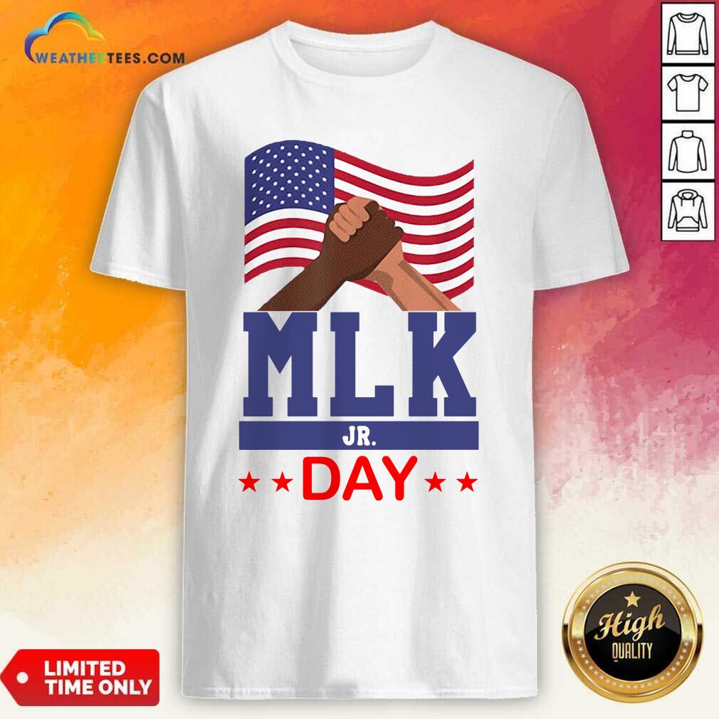 Funny American Flag Martin Luther King Jr Day MLK Fist Freedom Shirt