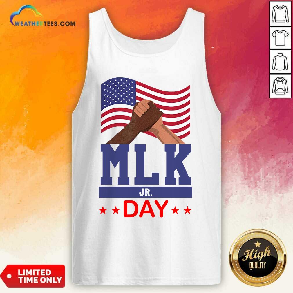 Funny American Flag Martin Luther King Jr Day MLK Fist Freedom Shirt - Image 3