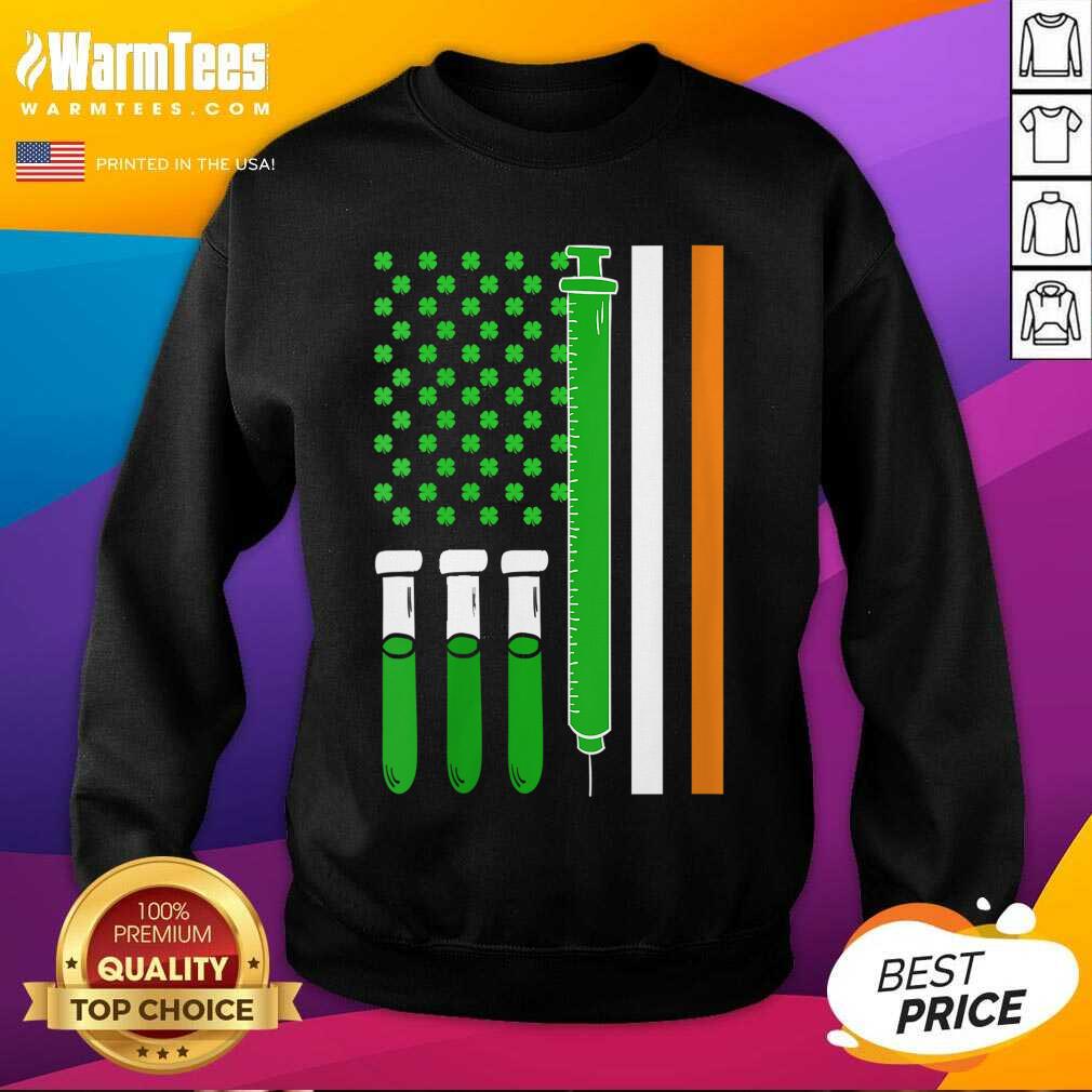 Funny American Flag Shamrock Clover St Patricks Day Mexico Shirt - Image 3
