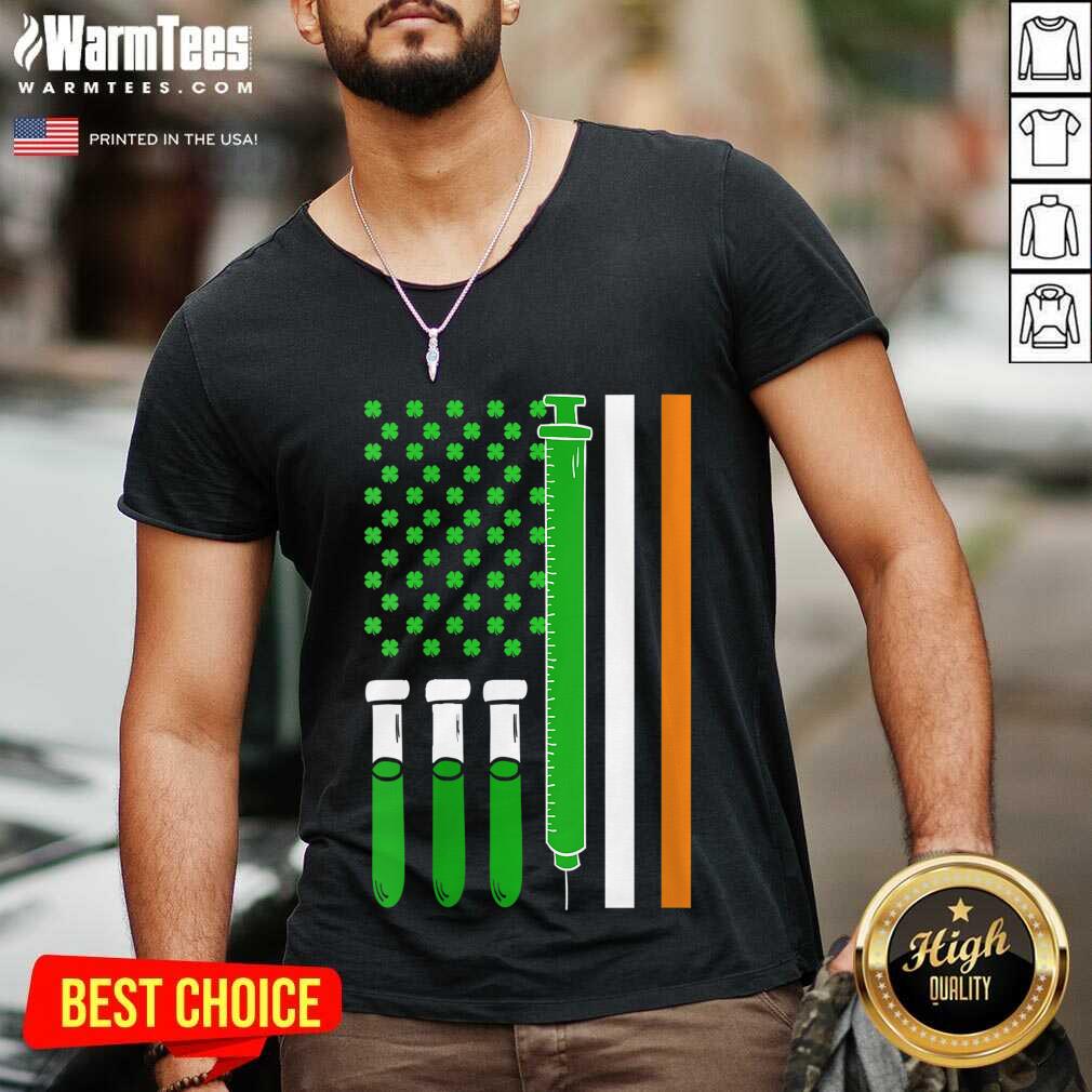 Funny American Flag Shamrock Clover St Patricks Day Mexico Shirt - Image 5