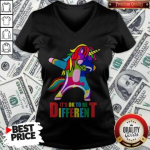 Alternative view of Funny Autism Unicorn It’s Ok To Be Different Shirt
