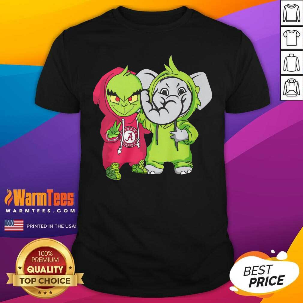 Funny Baby Grinch Baby Elephant Peace Alabama Crimson Tide Shirt