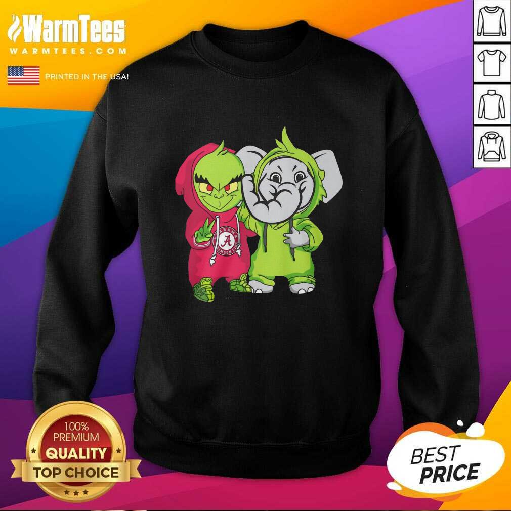 Funny Baby Grinch Baby Elephant Peace Alabama Crimson Tide Shirt - Image 3