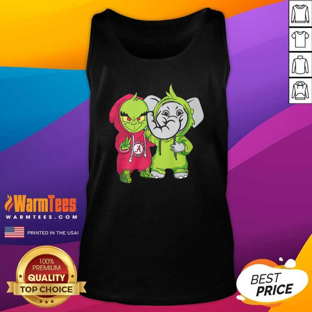 Funny Baby Grinch Baby Elephant Peace Alabama Crimson Tide Shirt - Image 4