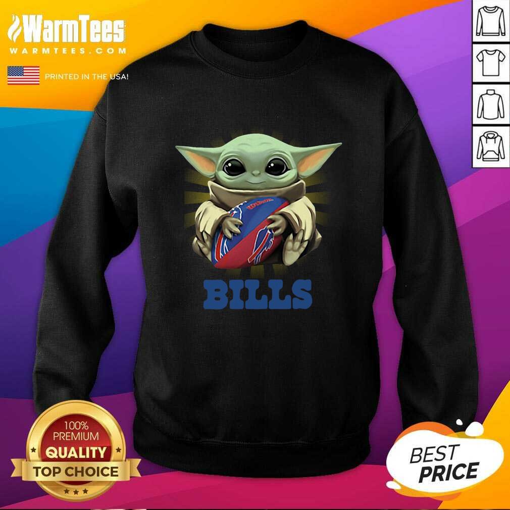 Funny Baby Yoda Hug Buffalo Bills Shirt - Image 3