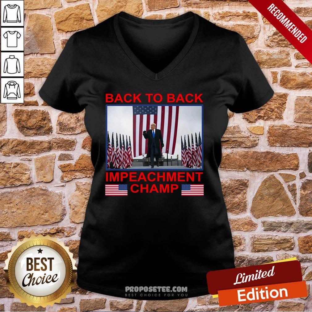 Funny Back To Back Impeachment Champ America Shirt - Image 2