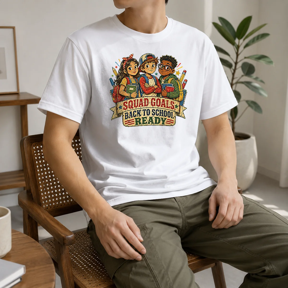 Funny Back To School Squad Goals Retro Distressed Shirt