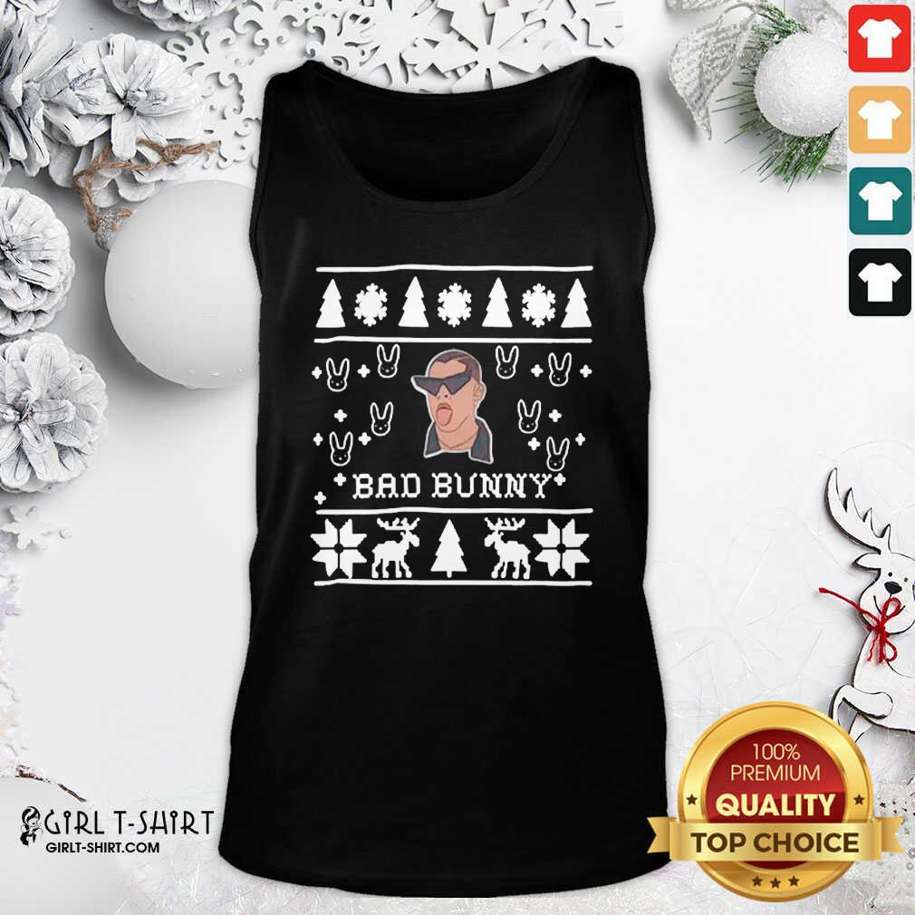 Funny Bad Bunny Ugly Merry Christmas Shirt - Image 3