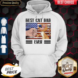 Alternative view of Funny Best Cat Dad Ever American Flag Veteran Independence Day Vintage Shirt