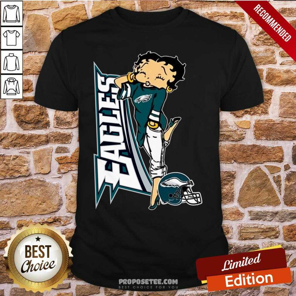 Funny Betty Boop Philadelphia Eagles Football Shirt