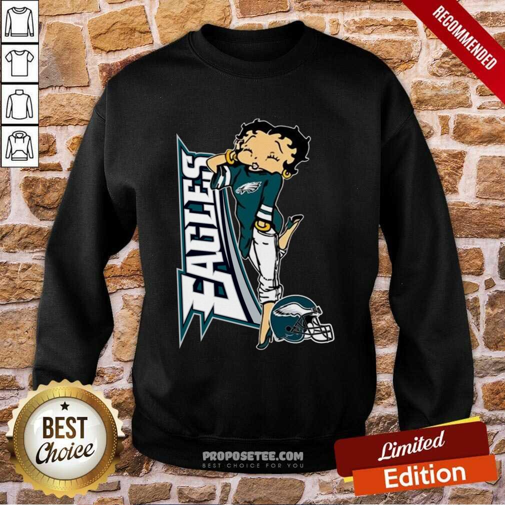 Funny Betty Boop Philadelphia Eagles Football Shirt - Image 4