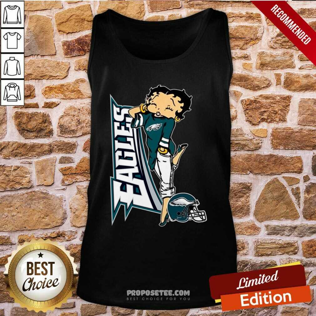 Funny Betty Boop Philadelphia Eagles Football Shirt - Image 3