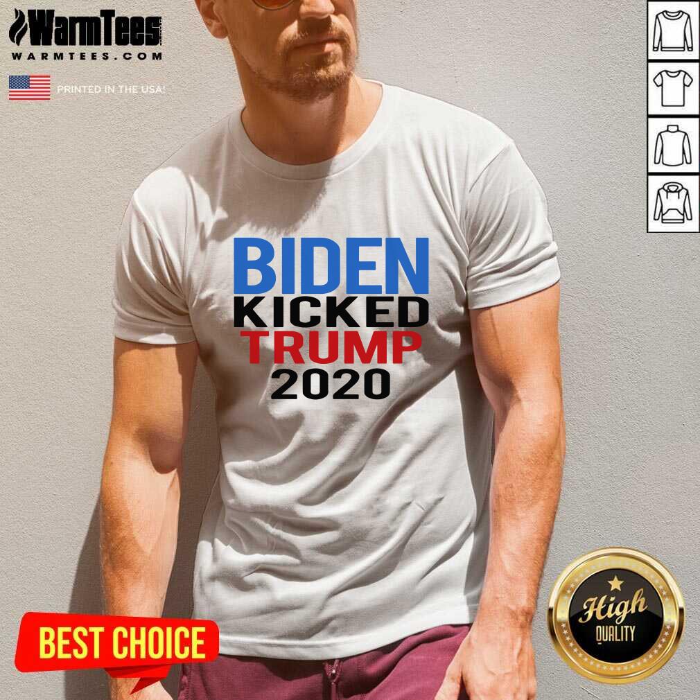 Funny Biden Harris Kicked Trump 2020 President Joe Wins Shirt - Image 5