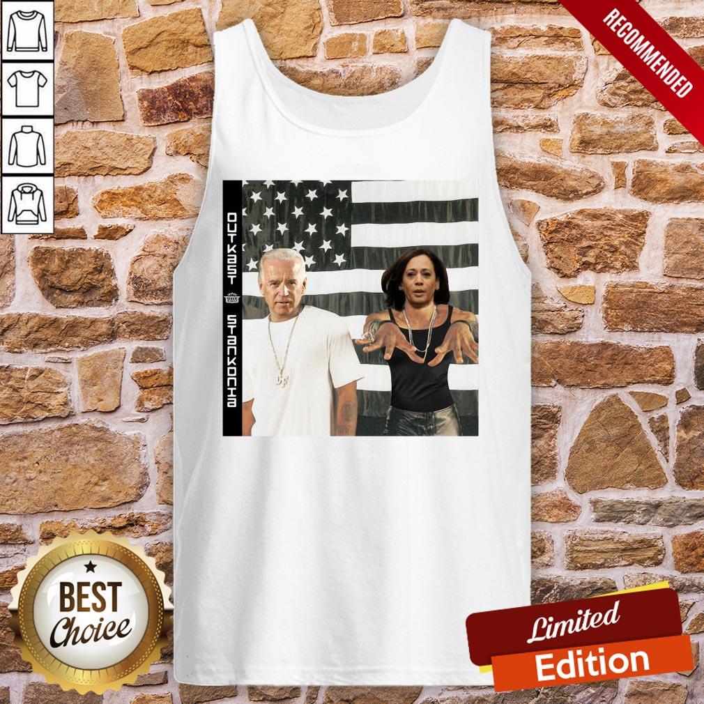 Funny Biden Harris Outkast Stankonia American Flag Shirt - Image 4