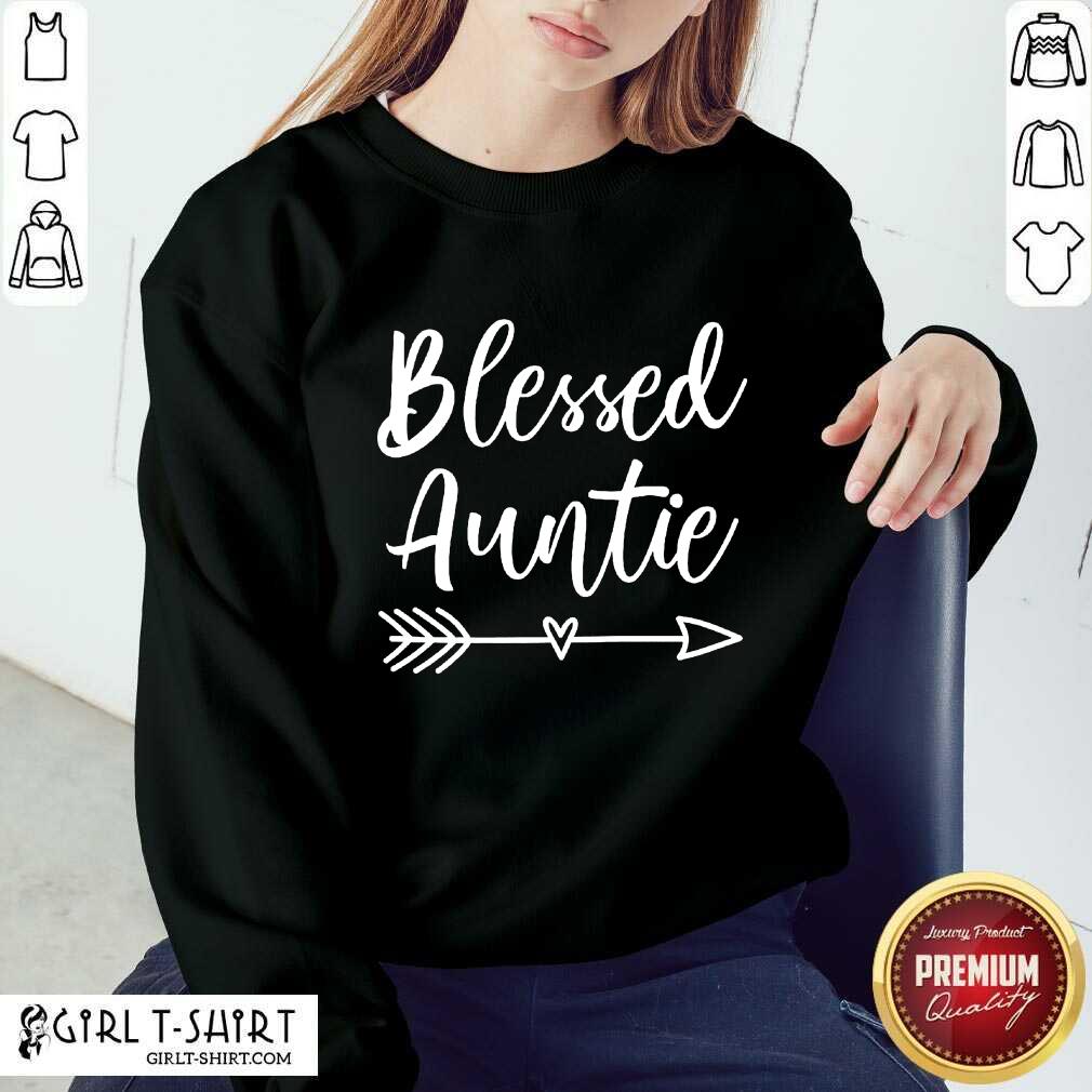 Funny Blessed Auntie Shirt - Image 4