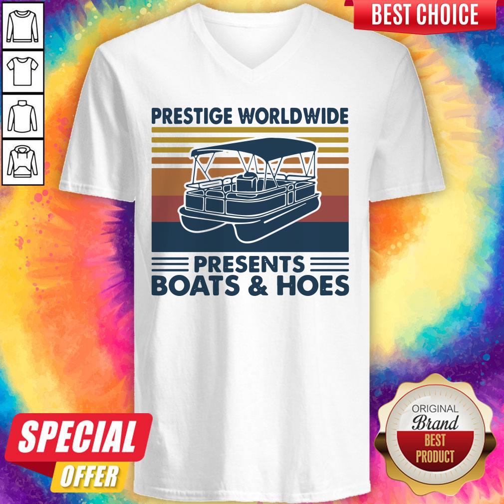 Funny Boating Prestige Worldwide Presents Boats And Hoes Vintage Retro Shirt - Image 3