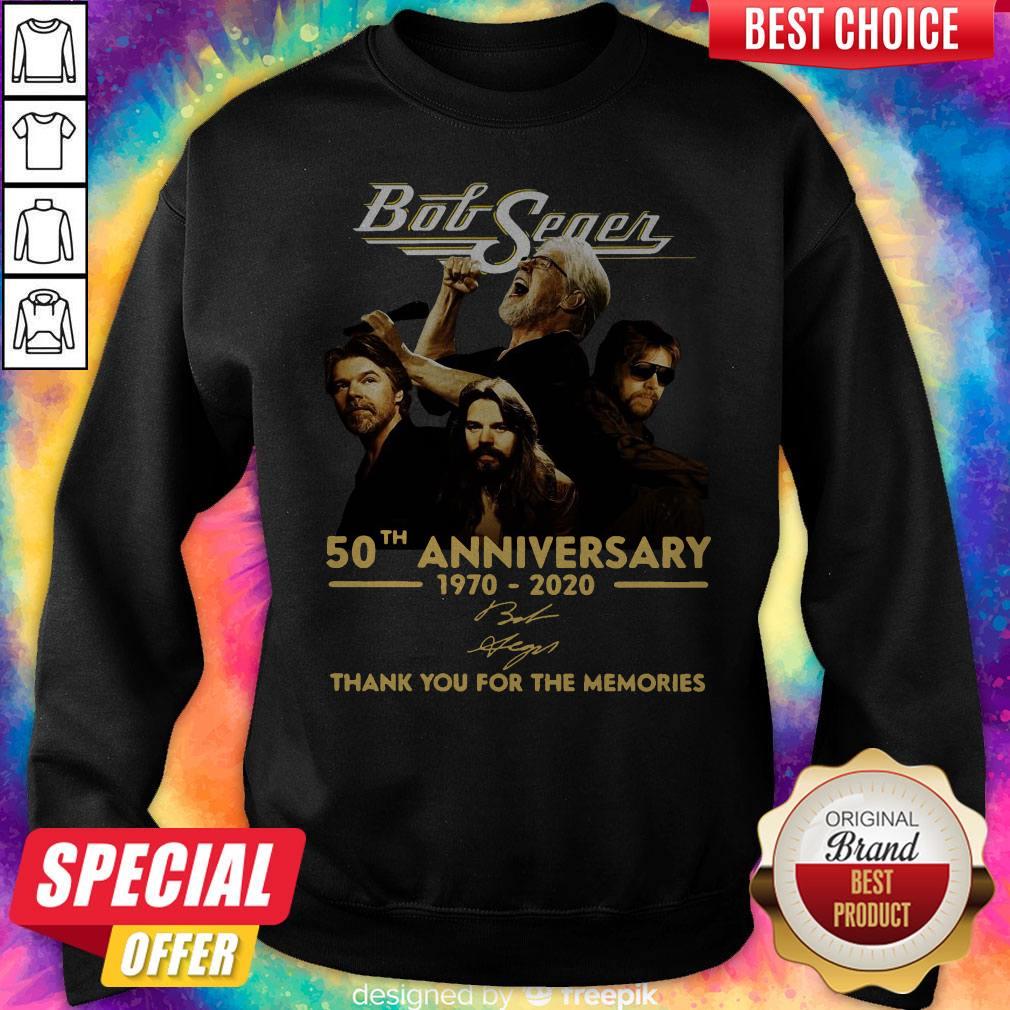 Funny Bob Seger 50th Anniversary Thank You For The Memories Signature Shirt - Image 4