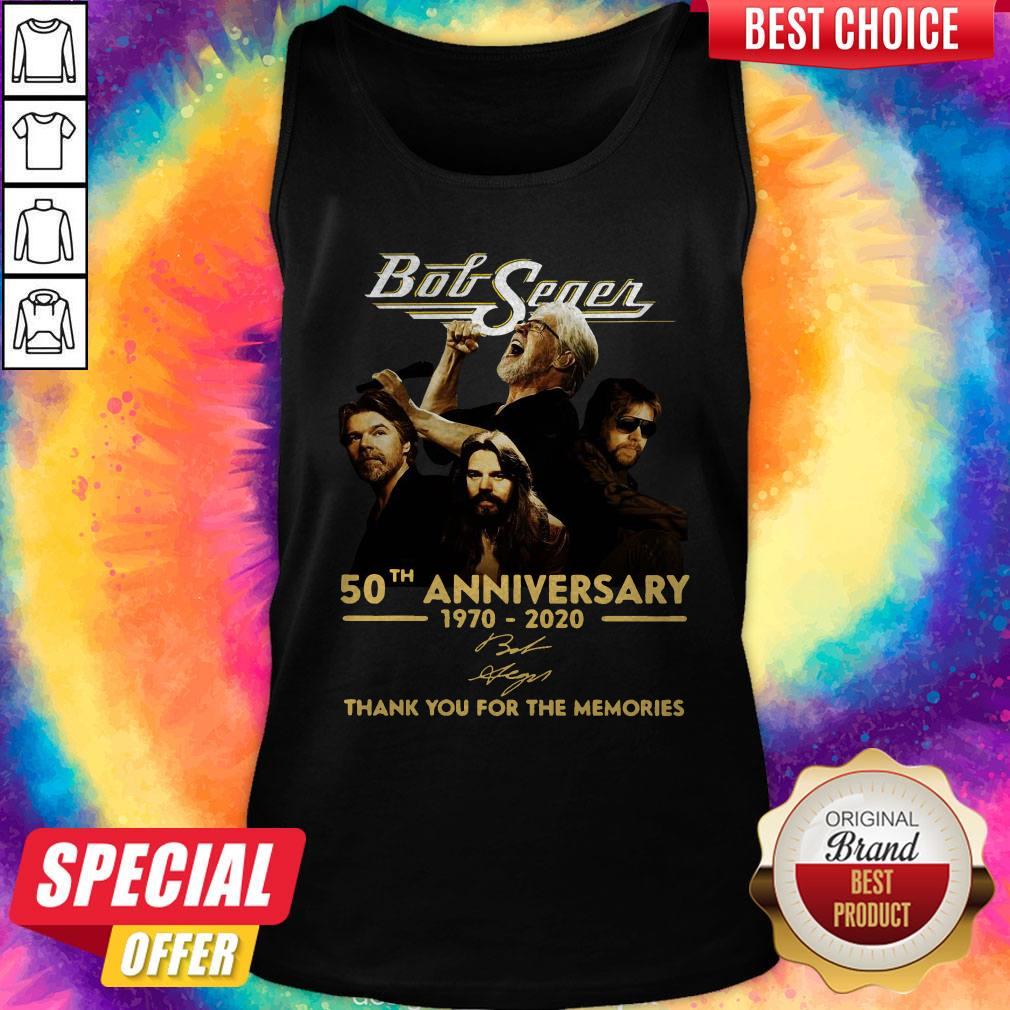 Funny Bob Seger 50th Anniversary Thank You For The Memories Signature Shirt - Image 3