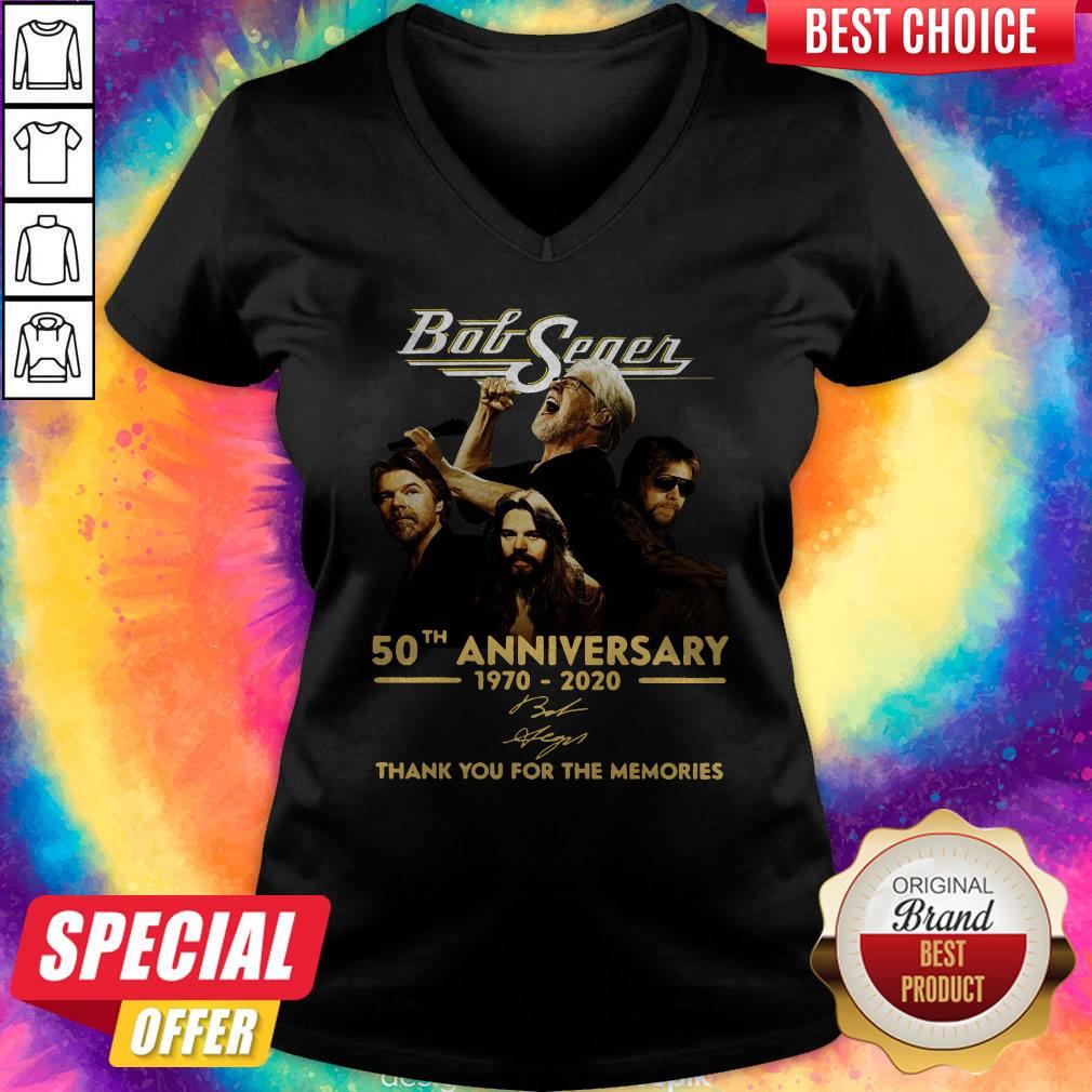 Funny Bob Seger 50th Anniversary Thank You For The Memories Signature Shirt - Image 2