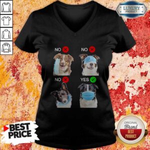 Alternative view of Funny Border Collie Dogs Right Way To Wear Mask Shirt