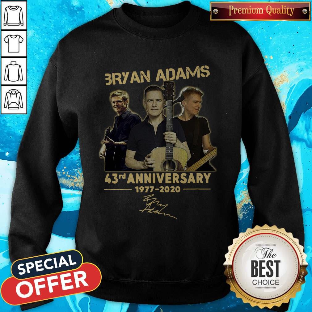 Funny Bryan Adams 43rd Anniversary 1977 2020 Signature Shirt - Image 4