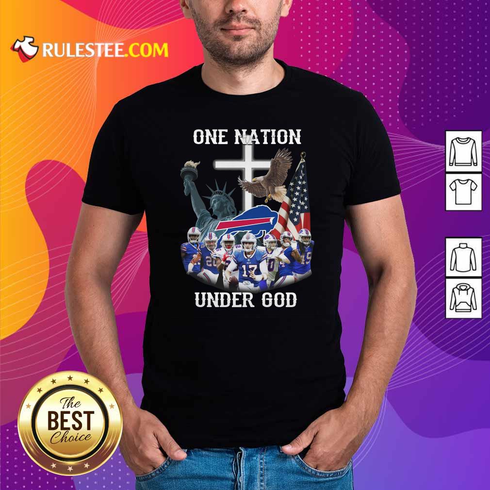 Funny Buffalo Bills One Nation Under God American Flag Shirt