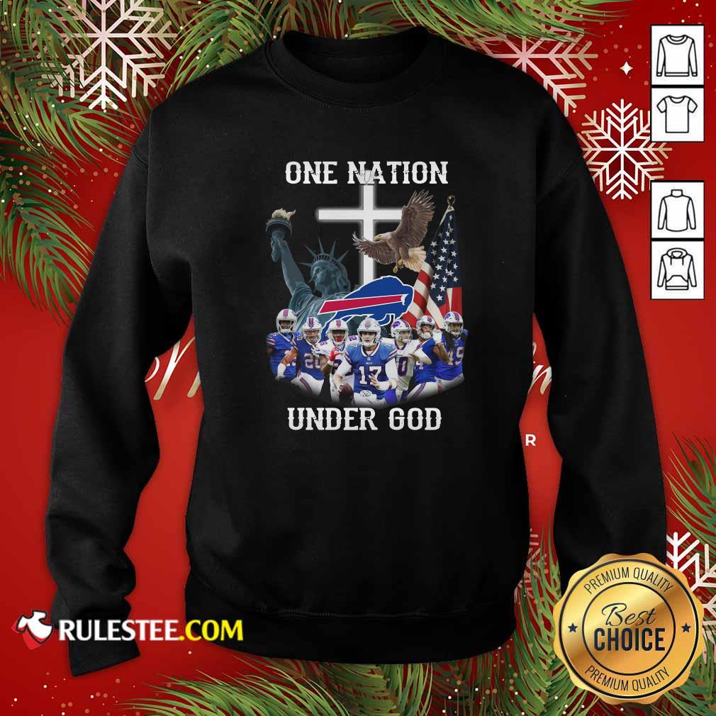 Funny Buffalo Bills One Nation Under God American Flag Shirt - Image 5