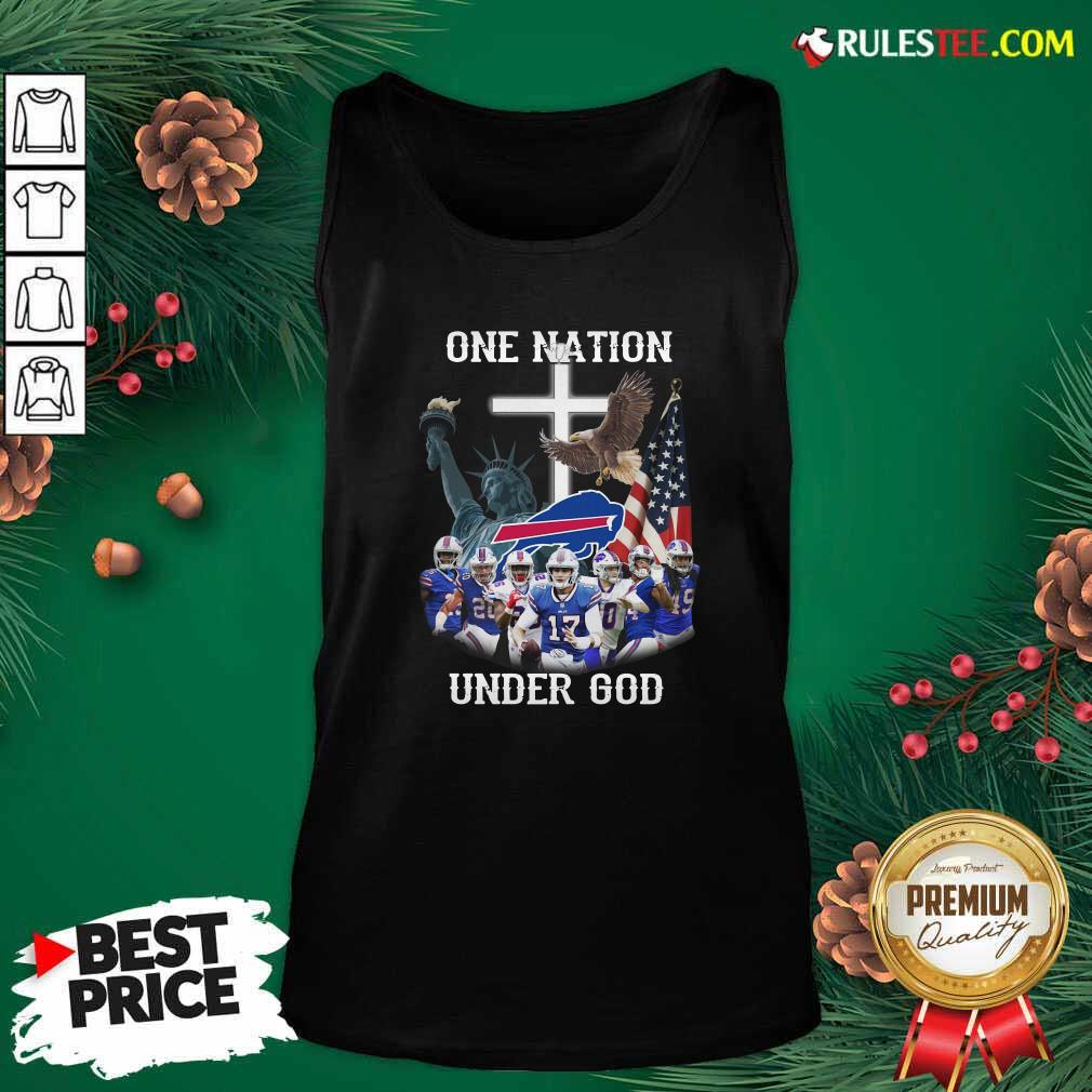 Funny Buffalo Bills One Nation Under God American Flag Shirt - Image 4