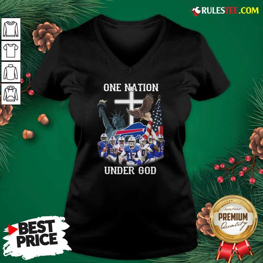 Funny Buffalo Bills One Nation Under God American Flag Shirt - Image 3