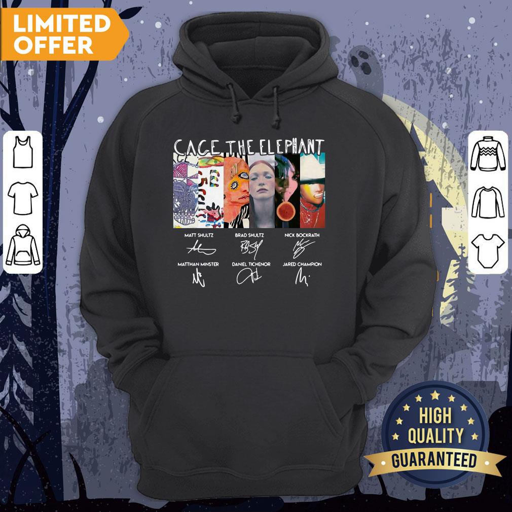 Funny Cage The Elephant Signatures Shirt - Image 5