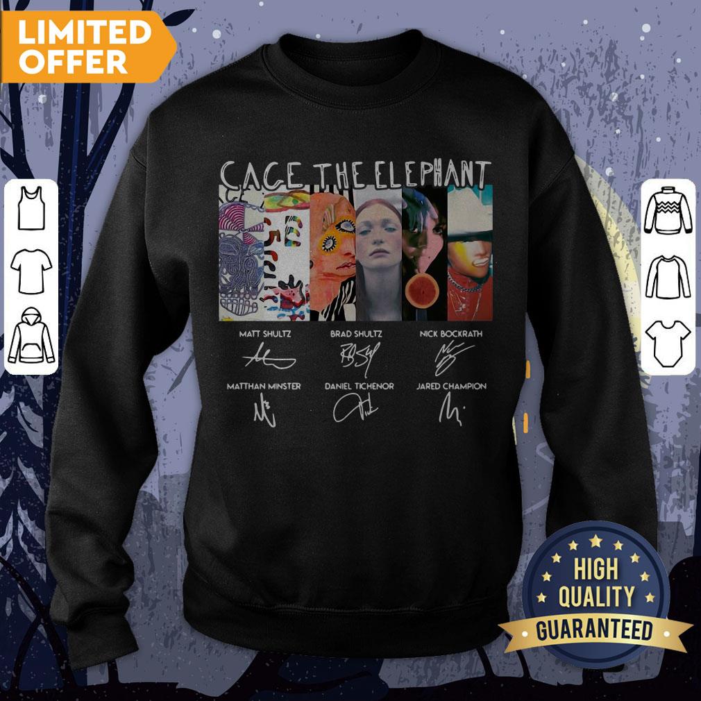 Funny Cage The Elephant Signatures Shirt - Image 4