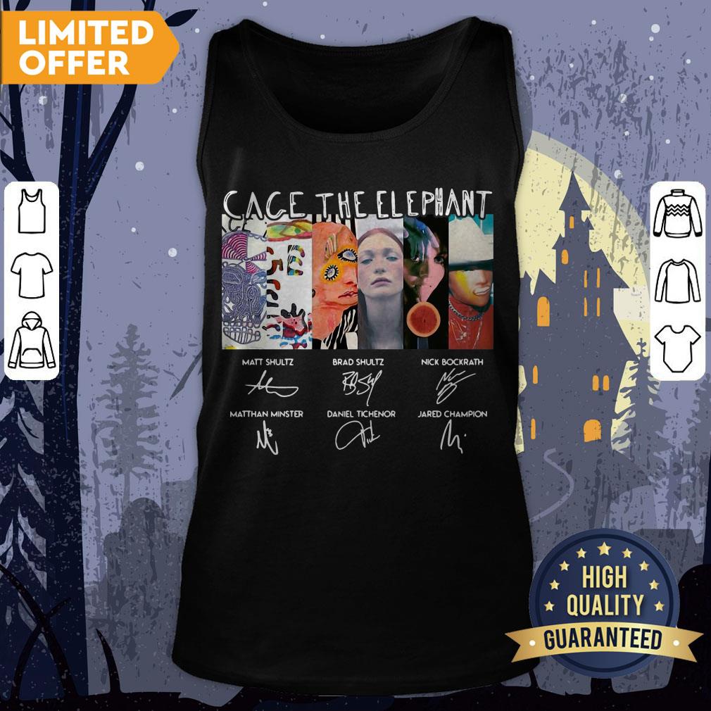 Funny Cage The Elephant Signatures Shirt - Image 2