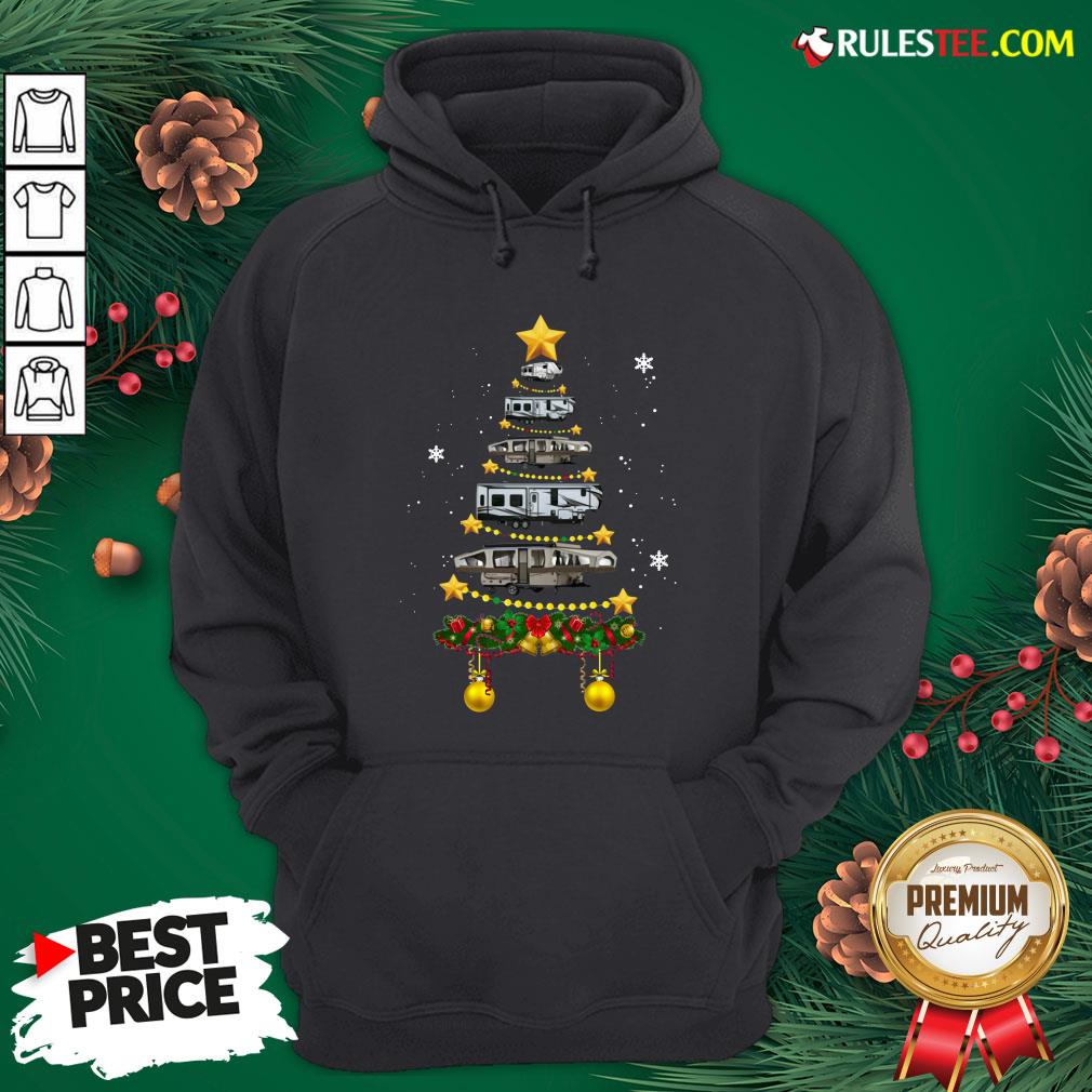 Funny Camping Car Christmas Tree Shirt - Image 2