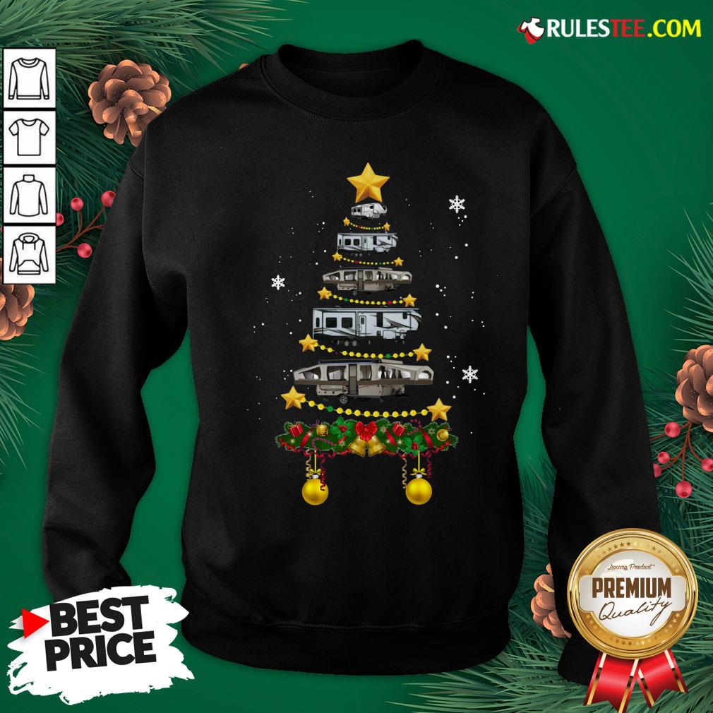 Funny Camping Car Christmas Tree Shirt - Image 5