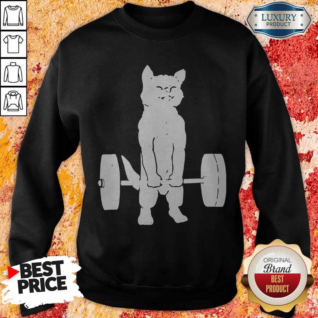 Funny Cat And Gym Shirt - Image 2