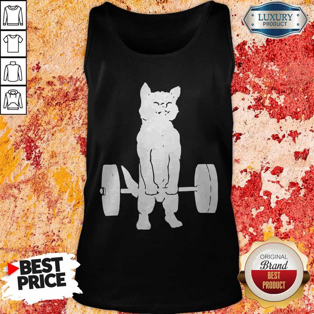 Funny Cat And Gym Shirt - Image 3