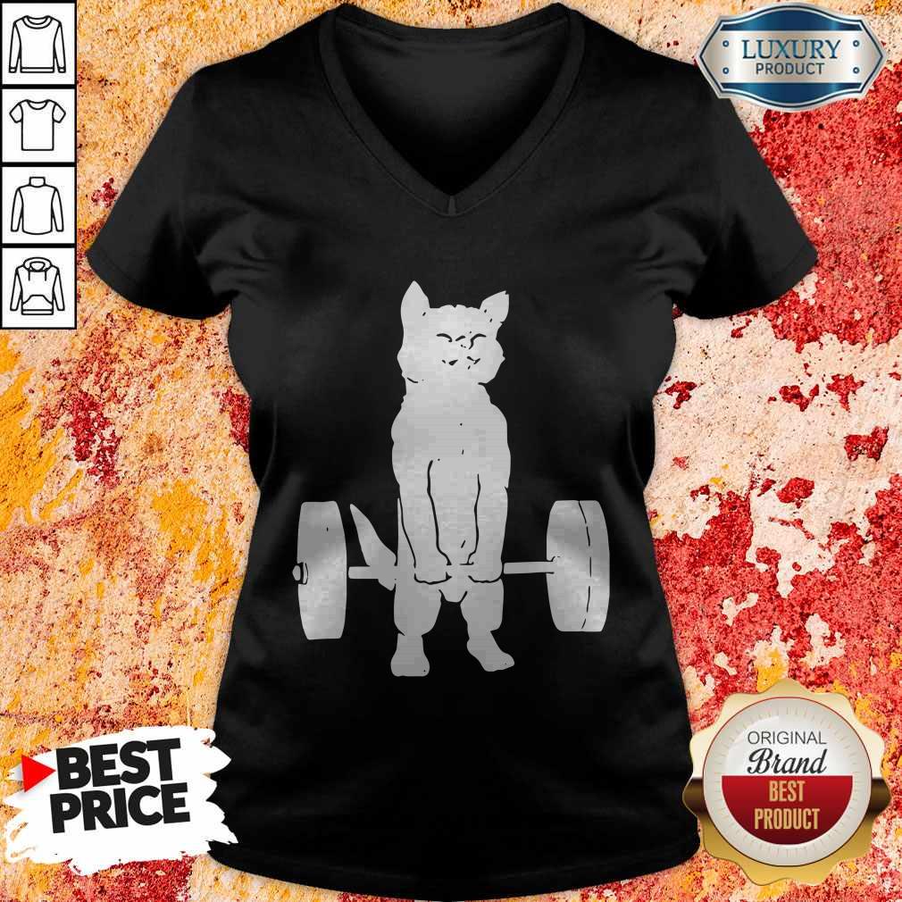 Funny Cat And Gym Shirt - Image 4