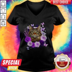 Alternative view of Funny Cat Likes Rose Shirt