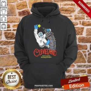 Alternative view of Funny Cleveland Making Your Holidays Bright Shirt