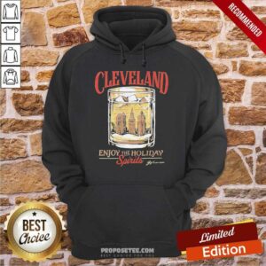 Alternative view of Funny Cleveland Whiskey Enjoy The Holiday Spirits Shirt