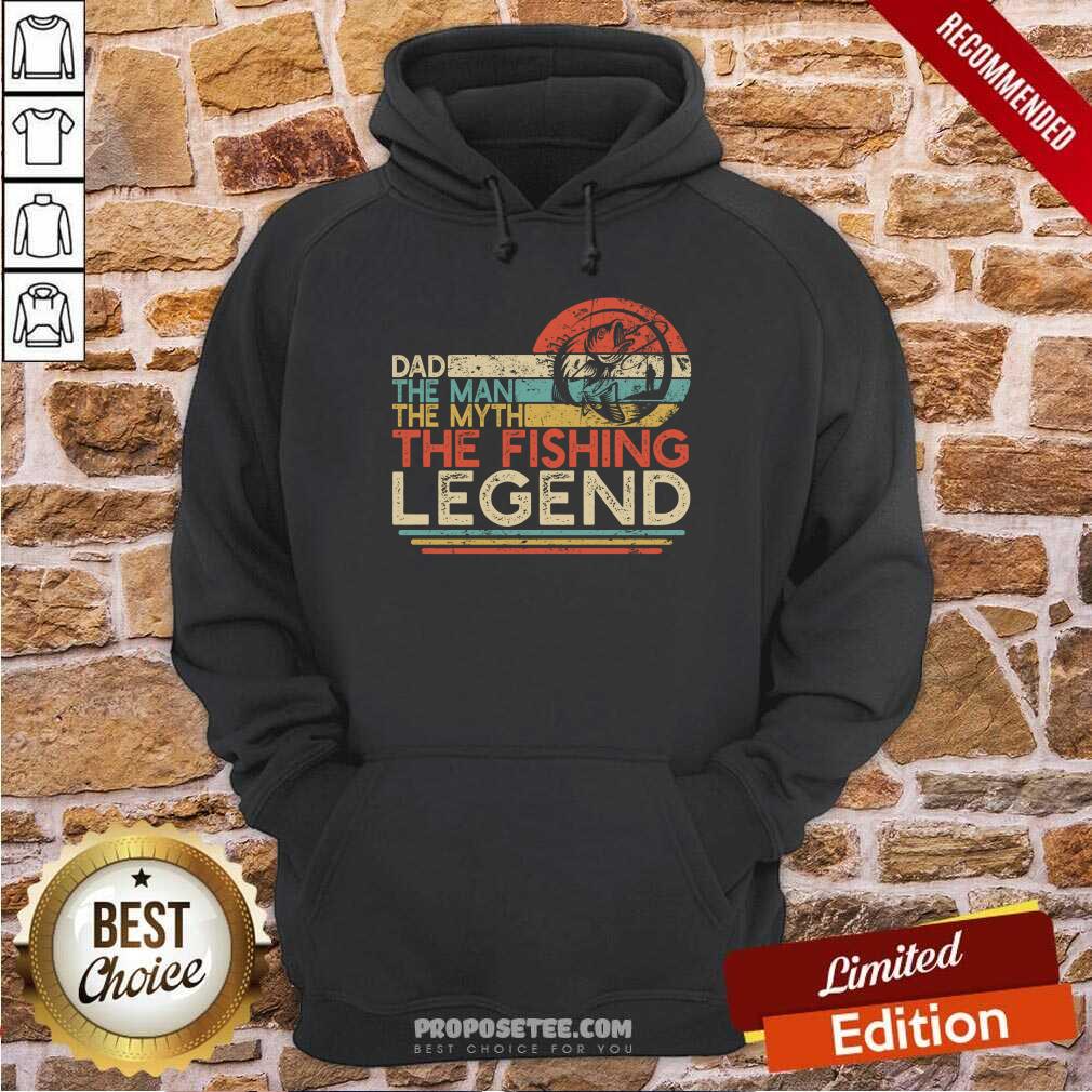 Funny Dad The Man The Myth The Fishing Legen Vintage Shirt - Image 5