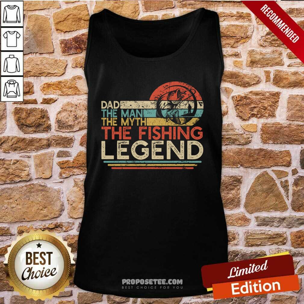 Funny Dad The Man The Myth The Fishing Legen Vintage Shirt - Image 3