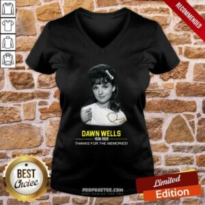 Alternative view of Funny Dawn Wells 1983 2020 Thank You For The Memories Signature Shirt
