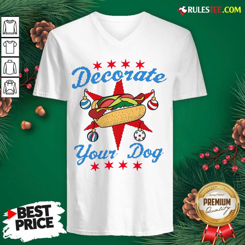 Funny Decorate Your Dog Hot Dog Merry Christmas Shirt - Image 4