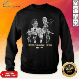 Alternative view of Funny Diego Maradona Hasta Siempre Diego 1960 Signature Shirt