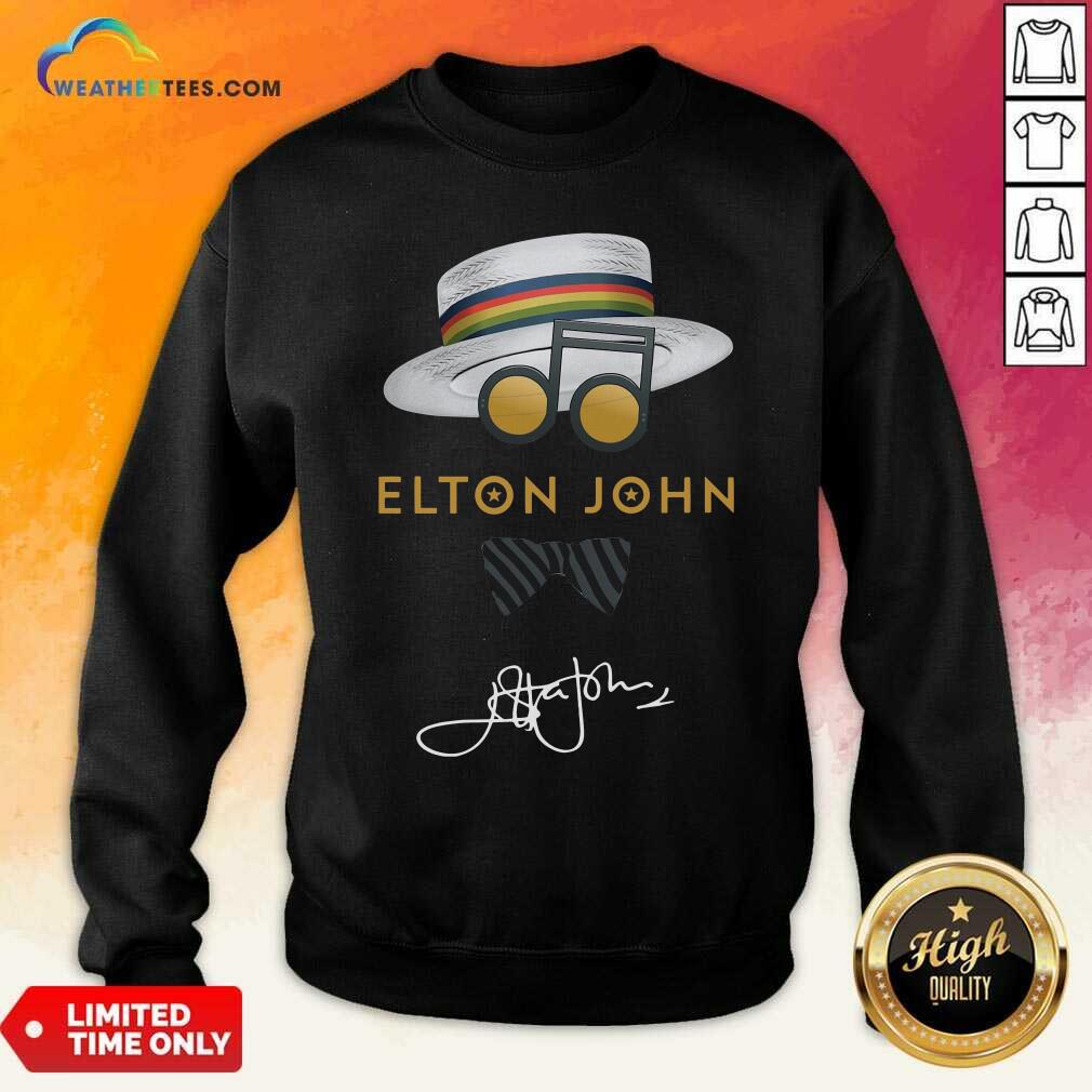 Funny Elton John Hat Signature Shirt - Image 2