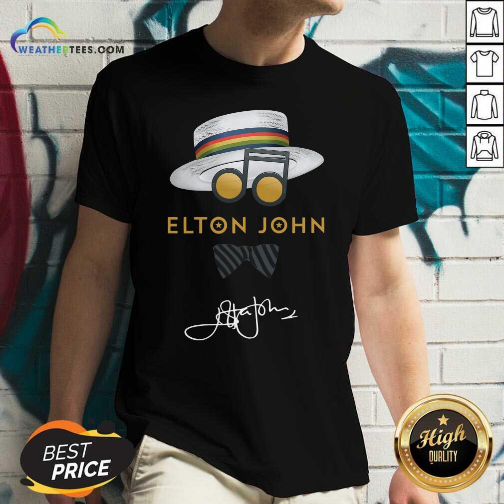Funny Elton John Hat Signature Shirt - Image 3