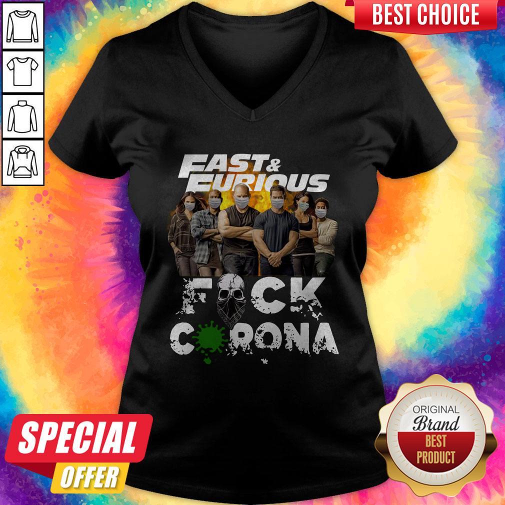 Funny Fast And Furious Face Mask Fuck Coronavirus Shirt - Image 2