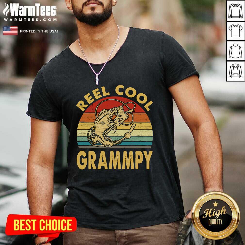 Funny Fishing Reel Cool Grandpa Vintage Shirt - Image 5